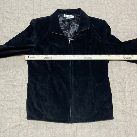 Preston And York Medium Women's Full Zip Suede Jacket Jet Black - Picture 2 of 7